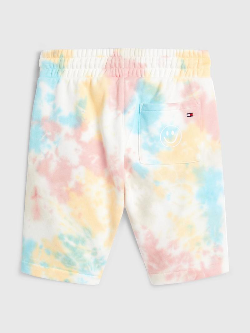 Fiú Tommy Hilfiger Tie-Dye Sweatshort Rövidnadrág Színes | HU 2191AHK